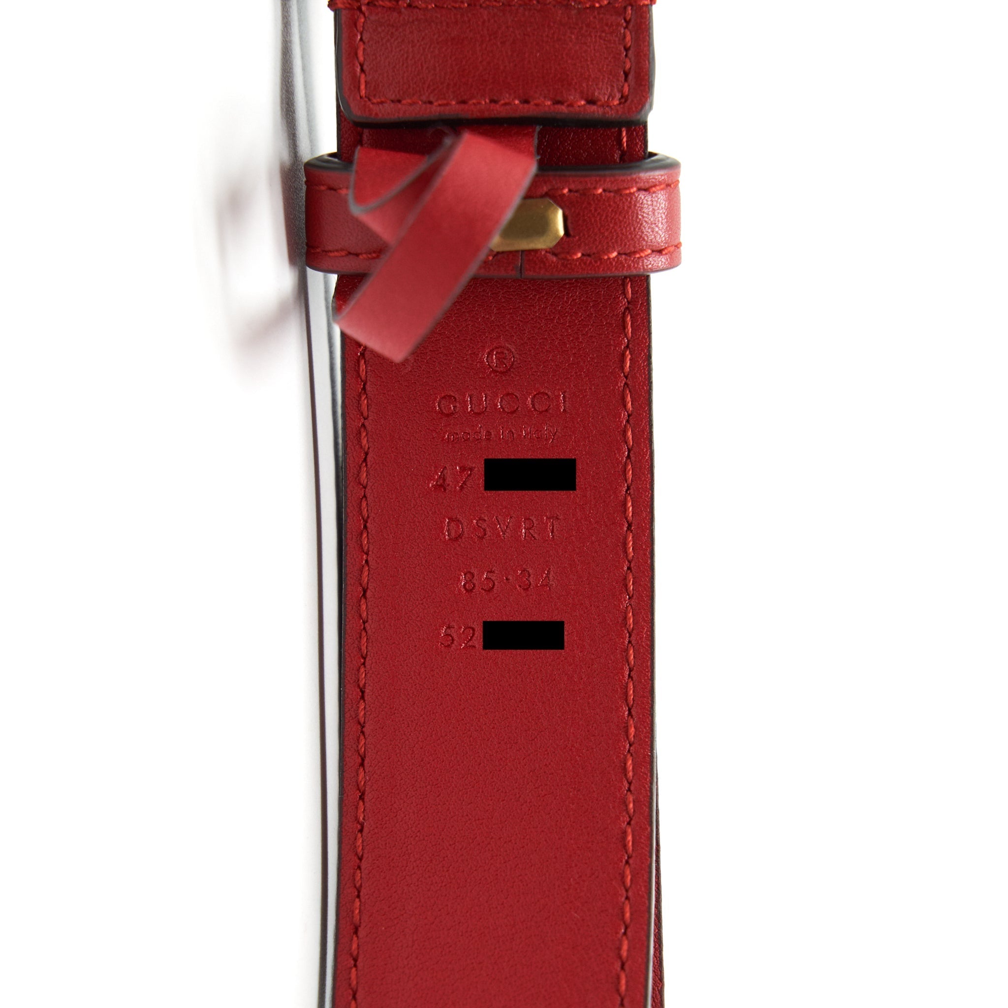 GUCCI SIZE85 GG MARMONT LEATHER BELT BAG RED