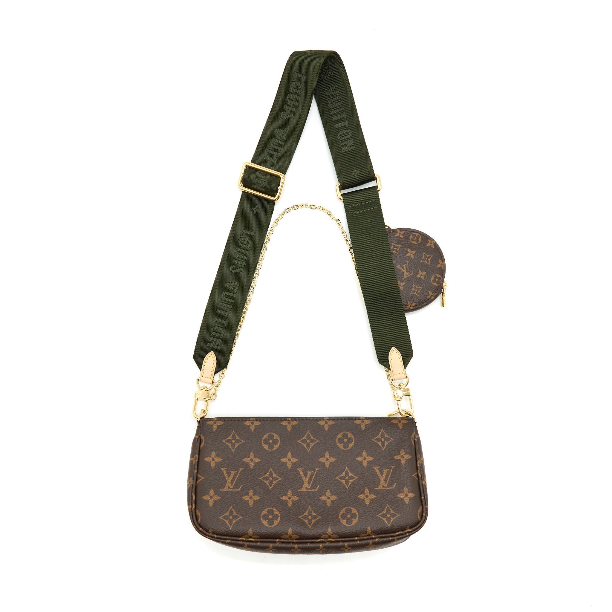 LOUIS VUITTON MULTI POCHETTE WITH KHAKI STRAP