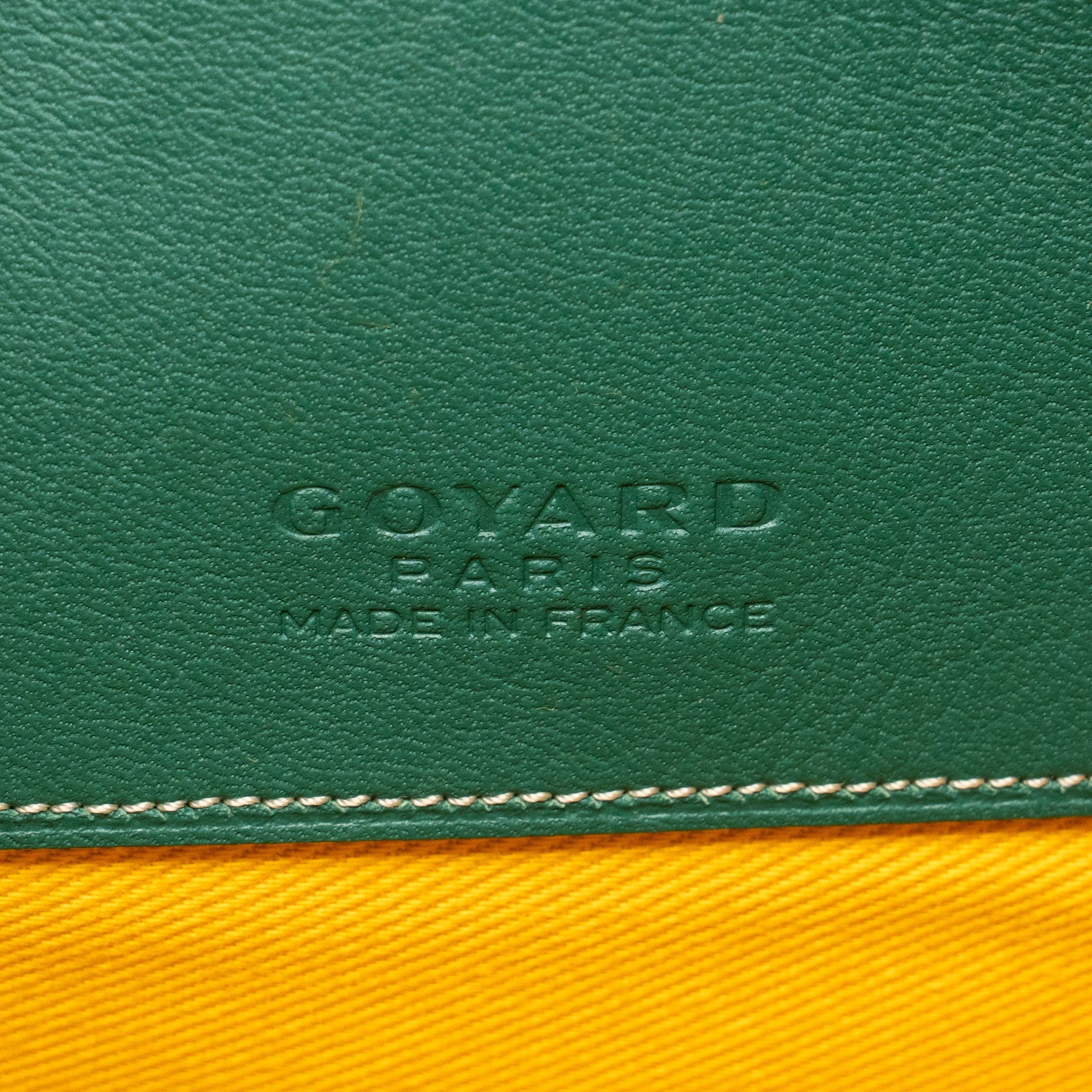 GOYARD SENAT MM POUCH GOYARDINE CANVAS GREEN SHW