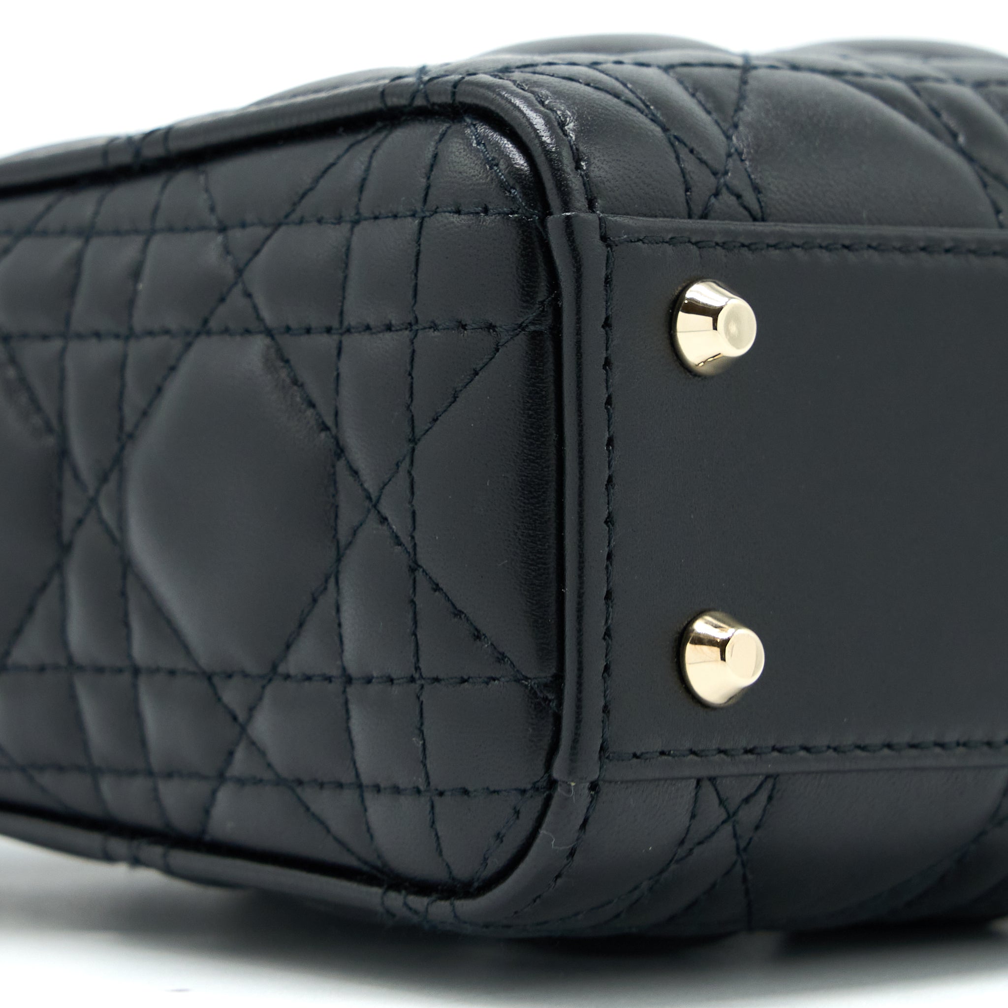 DIOR LADY DIOR MINI LAMBSKIN BLACK LGHW