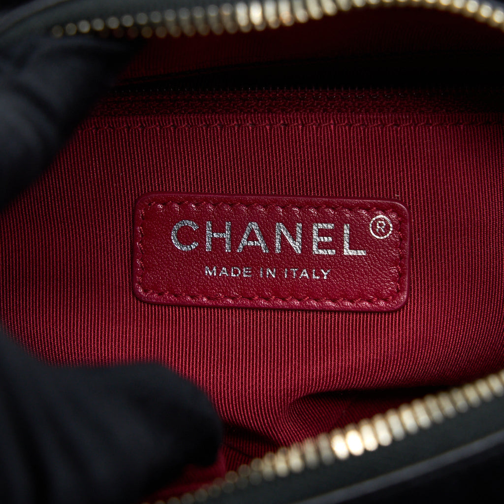 CHANEL SMALL GABRIELLE HOBO BAG CALFSKIN BLACK WITH MULTICOLOUR HARDWARE
