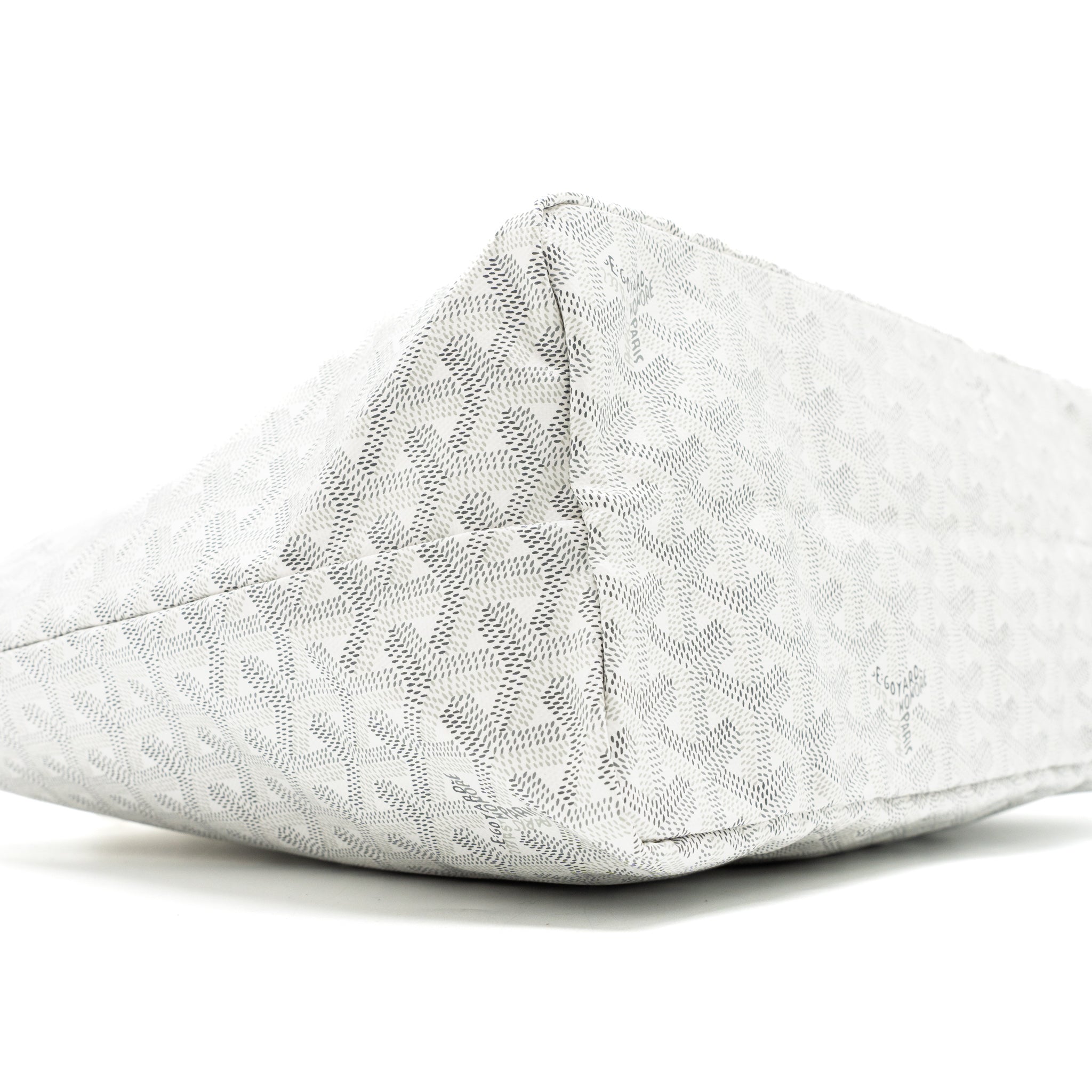 GOYARD SAINT LOUIS PM BAG CANVAS/CALFSKIN WHITE
