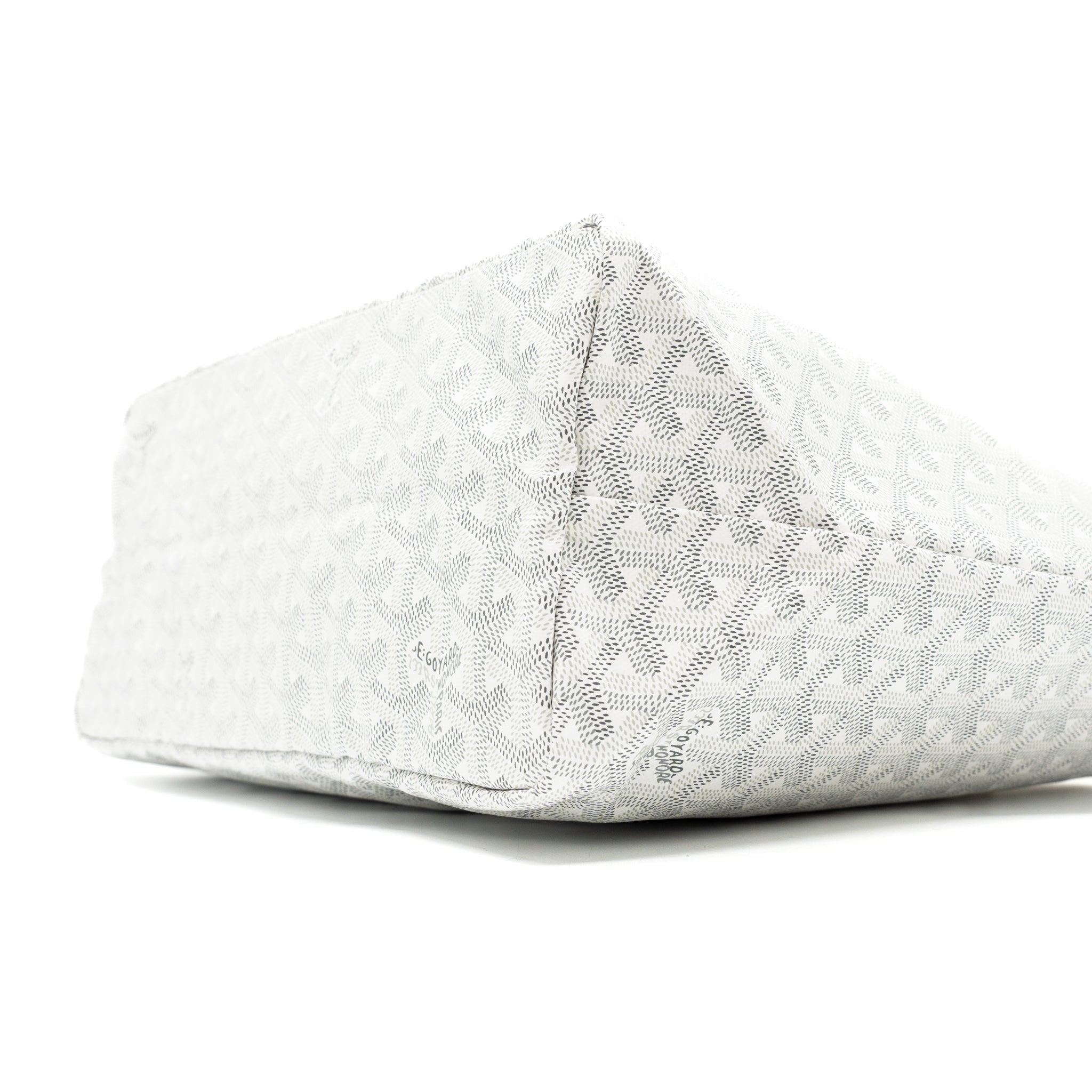 GOYARD SAINT LOUIS PM BAG CANVAS/CALFSKIN WHITE