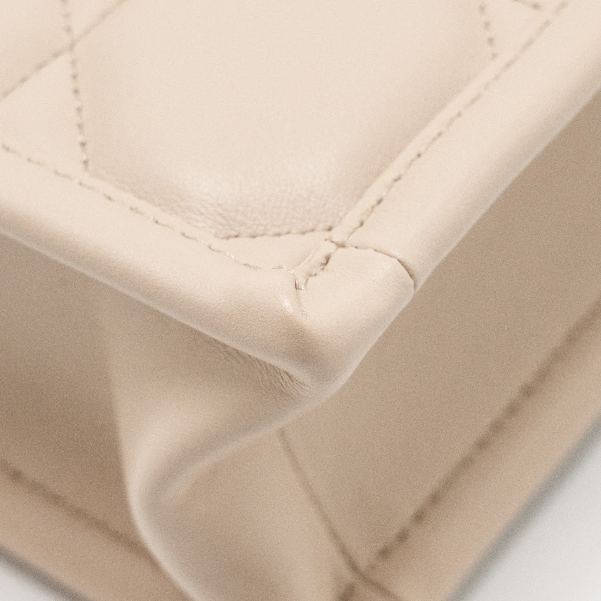 DIOR DIORAMOUR MINI DIOR BOOK TOTE MACROCANNAGE CALFSKIN POWDER BEIGE LGHW