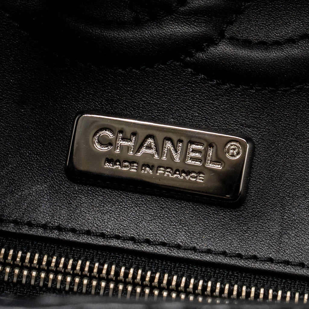 CHANEL MEDIUM CLASSIC DOUBLE FLAP BAG PYTHON BLACK SHW