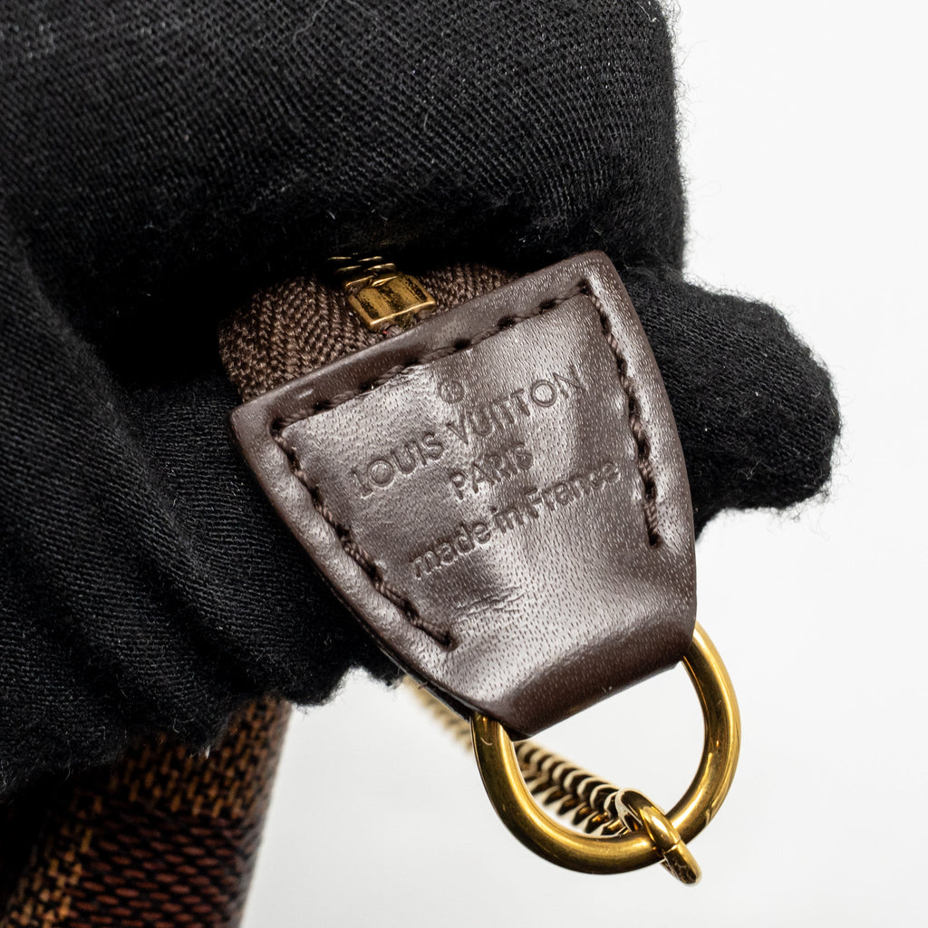 LOUIS VUITTON MINI POCHETTE ACCESSORIES DAMIER EBENE GHW