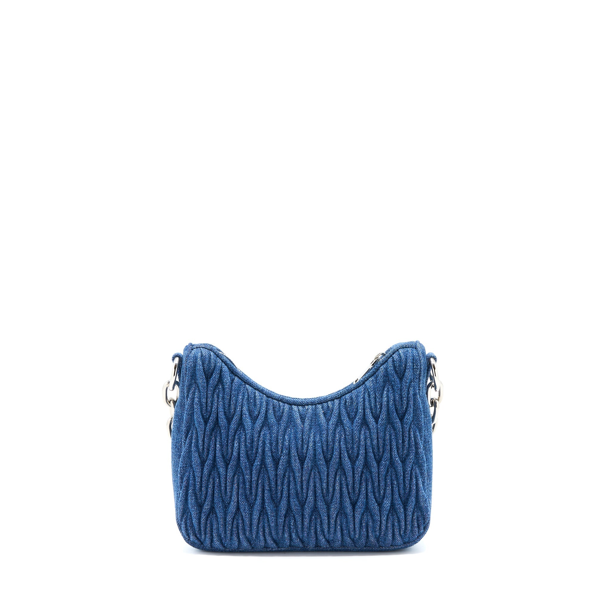 MIUMIU MATELASSE DENIM SHOULDER BAG SHW