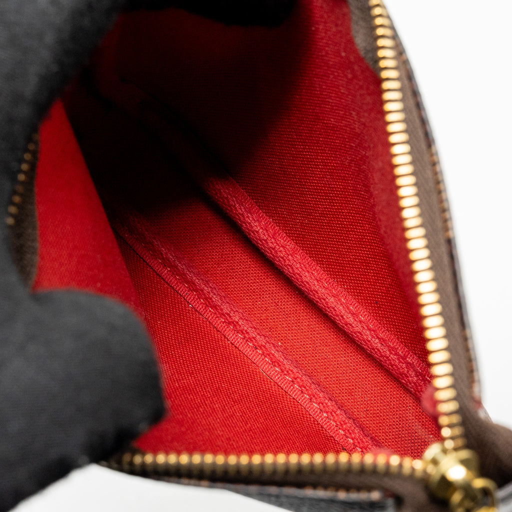 LOUIS VUITTON MINI POCHETTE ACCESSORIES DAMIER EBENE GHW