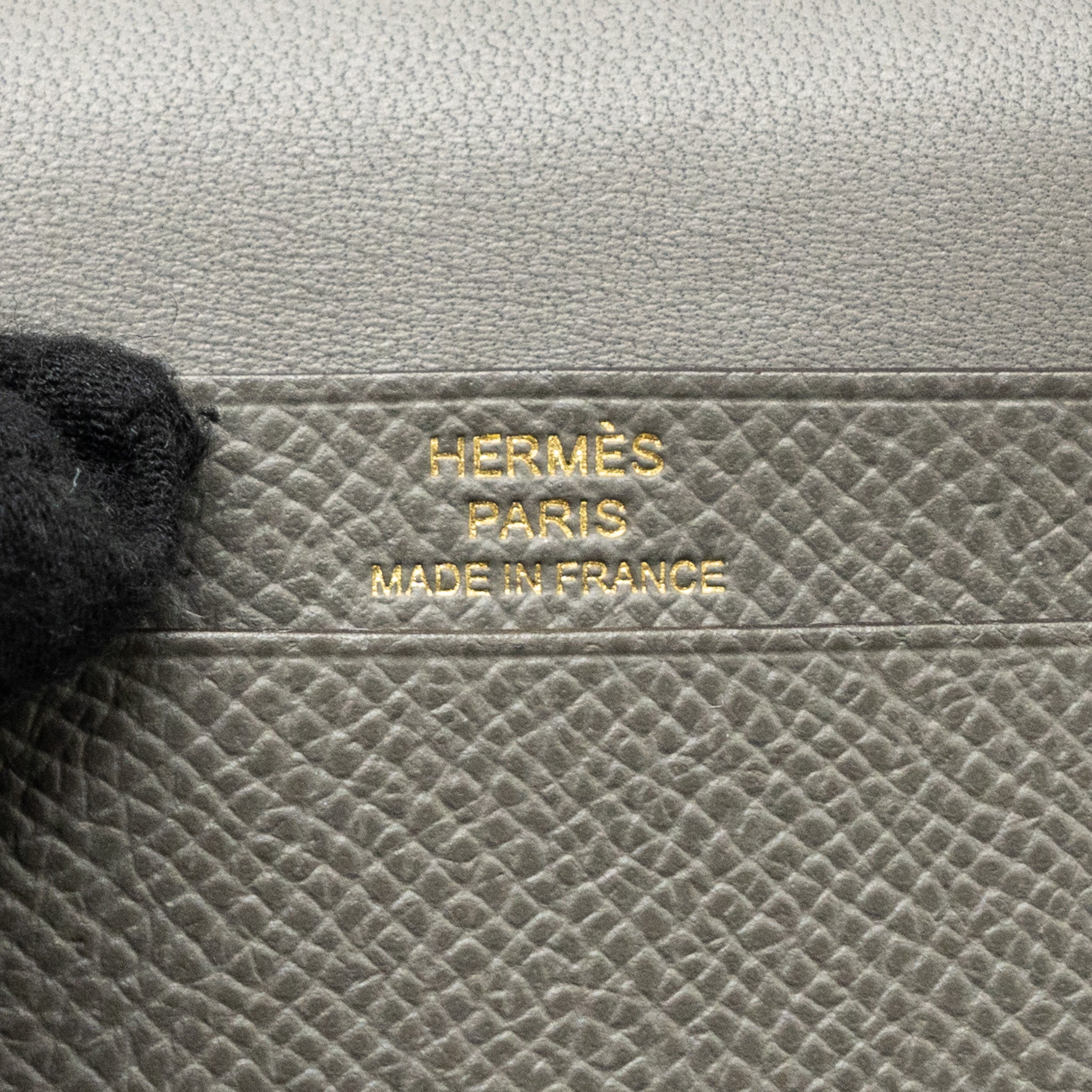 HERMES BEARN MINI WALLET EPSOM GRIS MEYER GHW