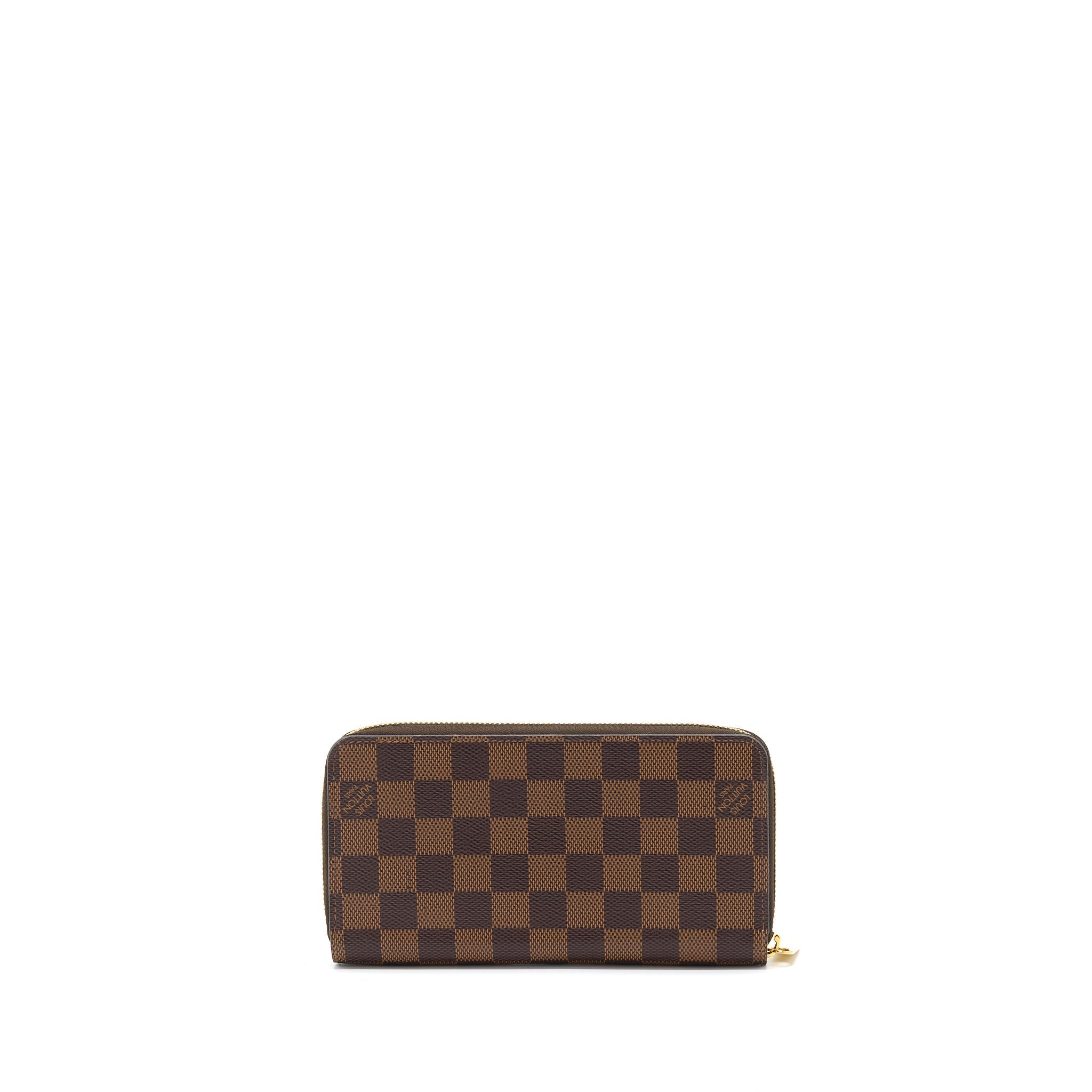 LOUIS VUITTON ZIPPY WALLET DAMIER EBENE CANVAS/ ROSE BALLERINE GHW