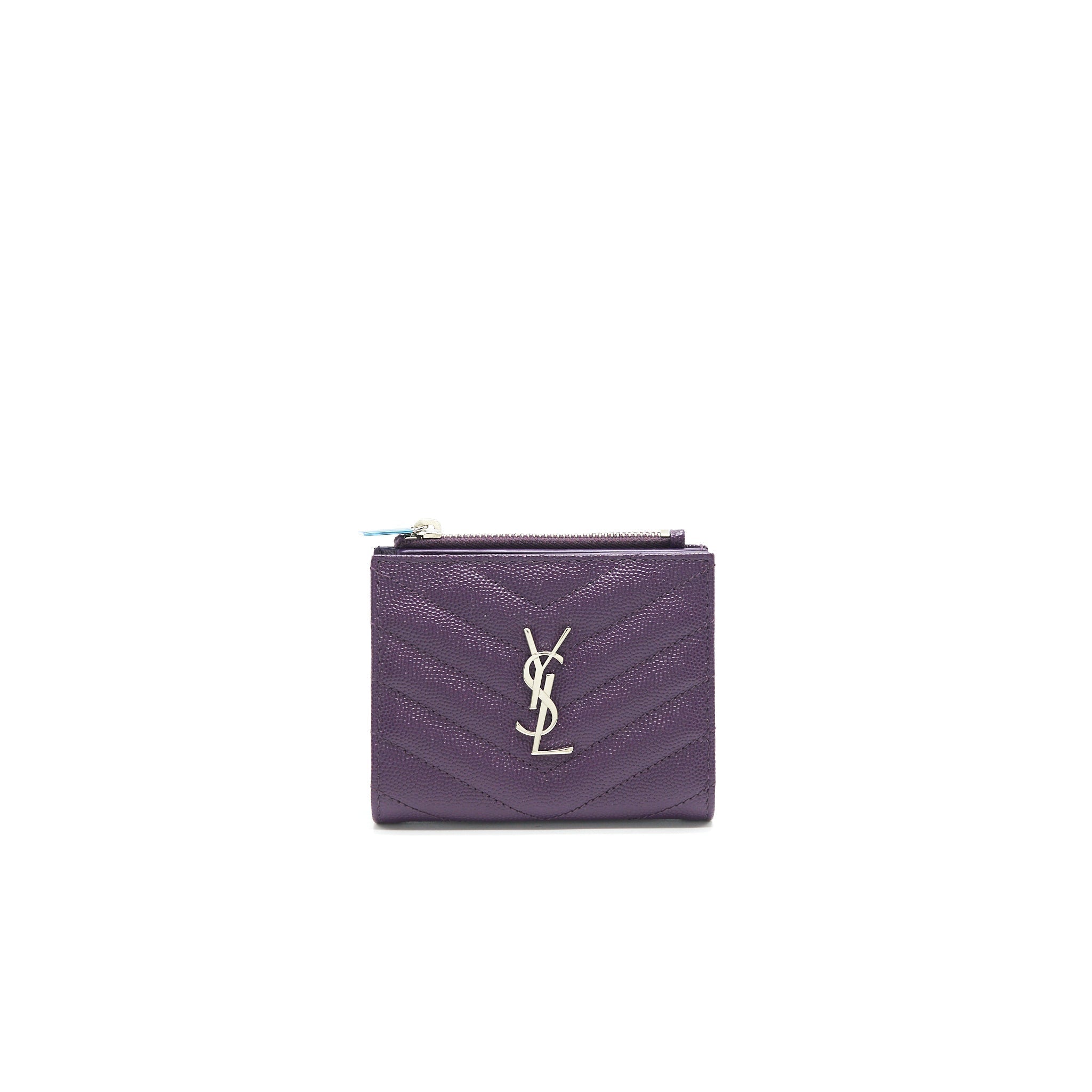 SAINT LAURENT QUILTED MONOGRAM WALLET