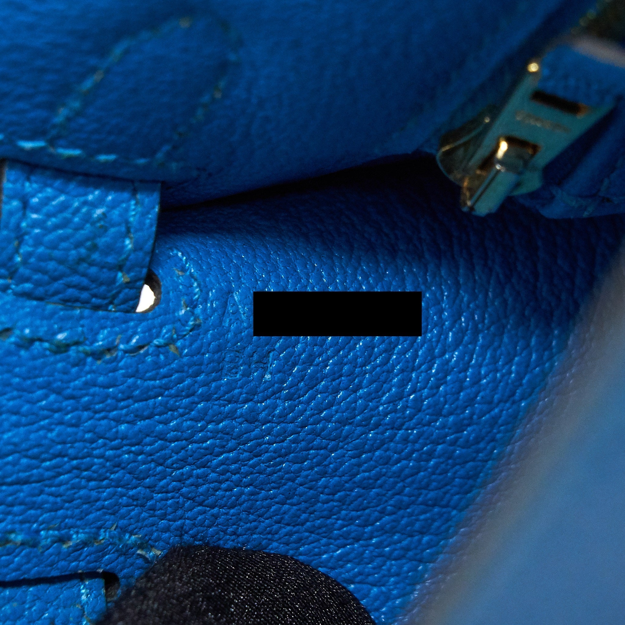 HERMES KELLY 25 BLUE ZANZIBAR GHW