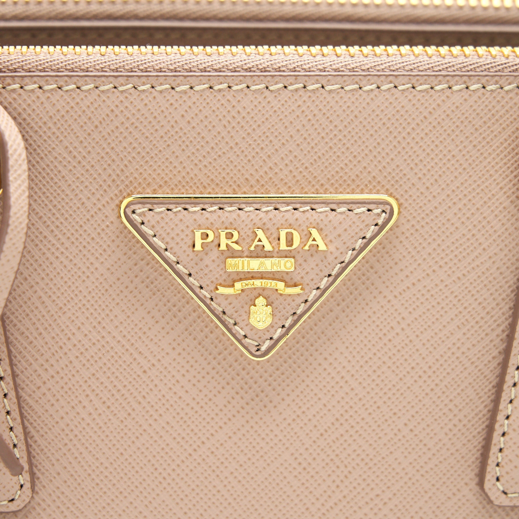 PRADA SAFFIANO LEATHER MINI BEIGE WITH STRAP