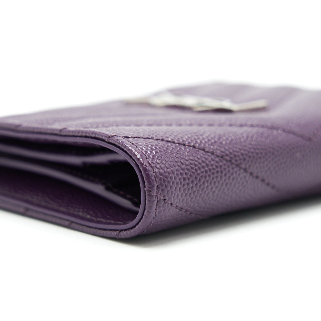 SAINT LAURENT QUILTED MONOGRAM WALLET