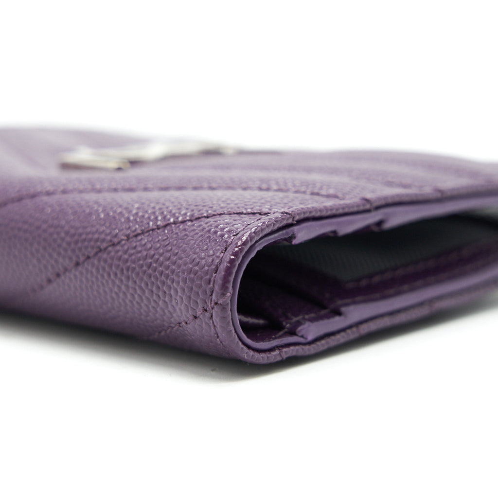 SAINT LAURENT QUILTED MONOGRAM WALLET