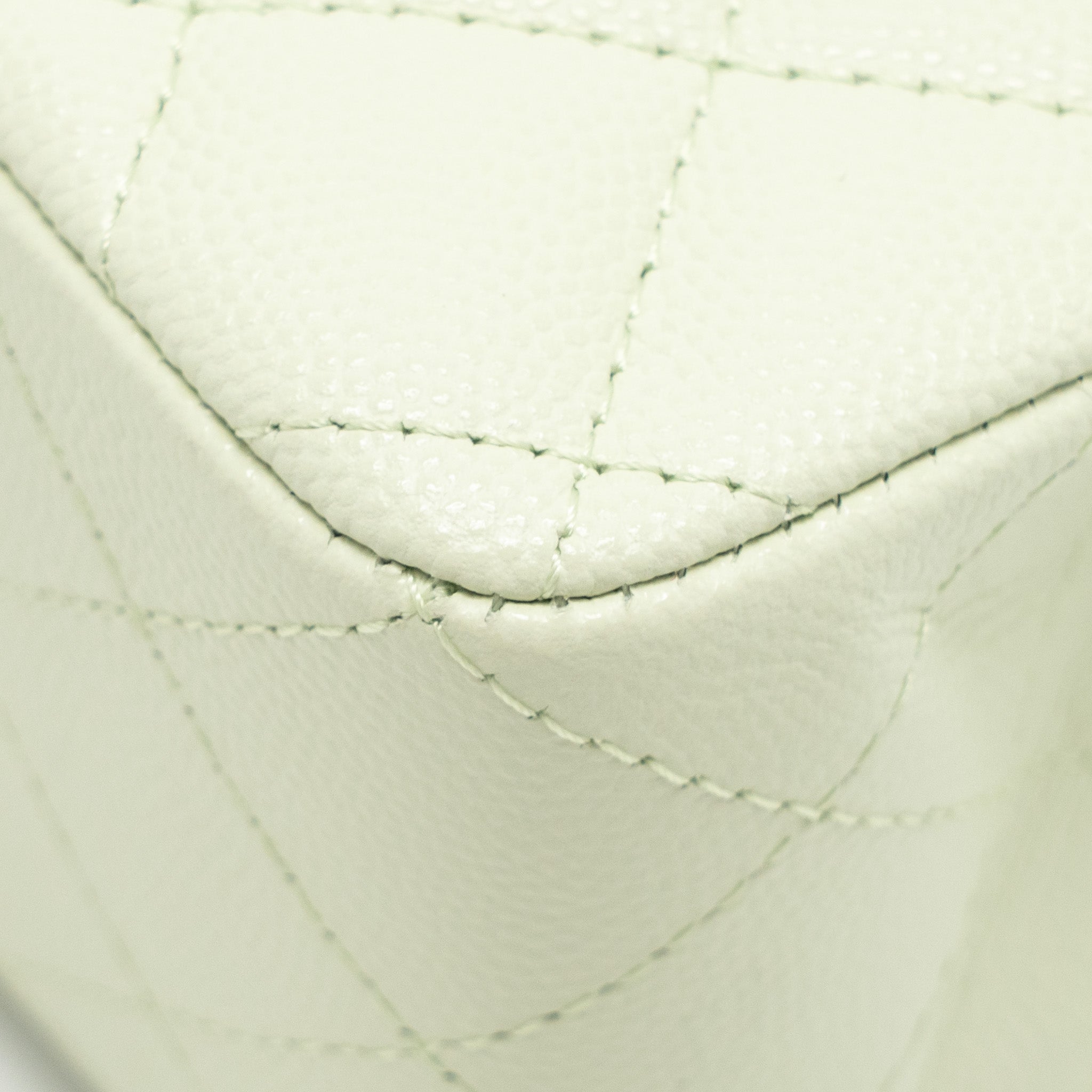 CHANEL SMALL CLASSIC DOUBLE FLAP BAG CAVIAR LIGHT GREEN LGHW (MICROCHIP)