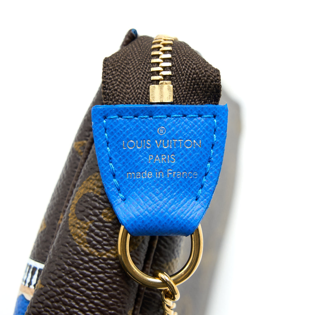 LOUIS VUITTON MINI POCHETTE ACCESSORIES LIMITED EDITION MONOGRAM CANVAS GHW