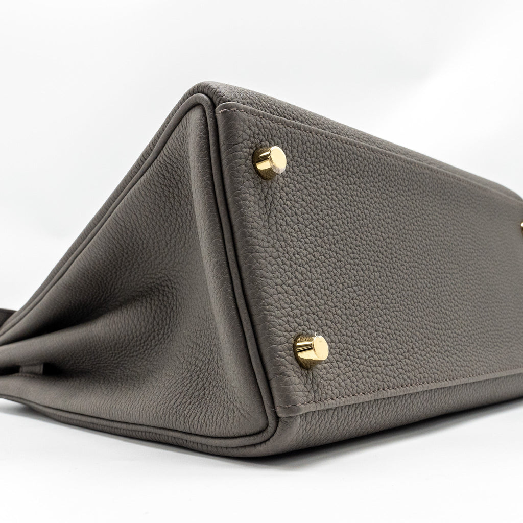 HERMES KELLY 28 TOGO GRIS ETAIN GHW