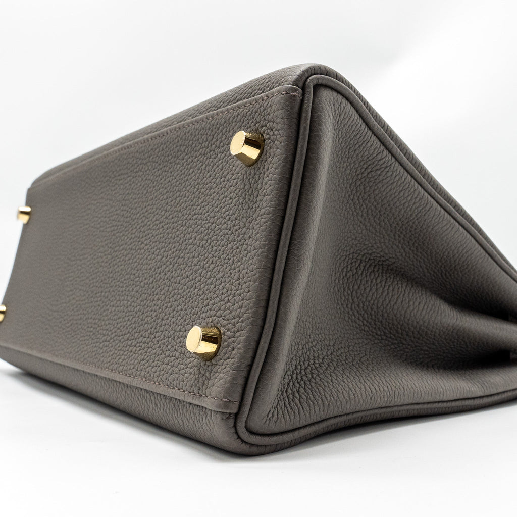 HERMES KELLY 28 TOGO GRIS ETAIN GHW