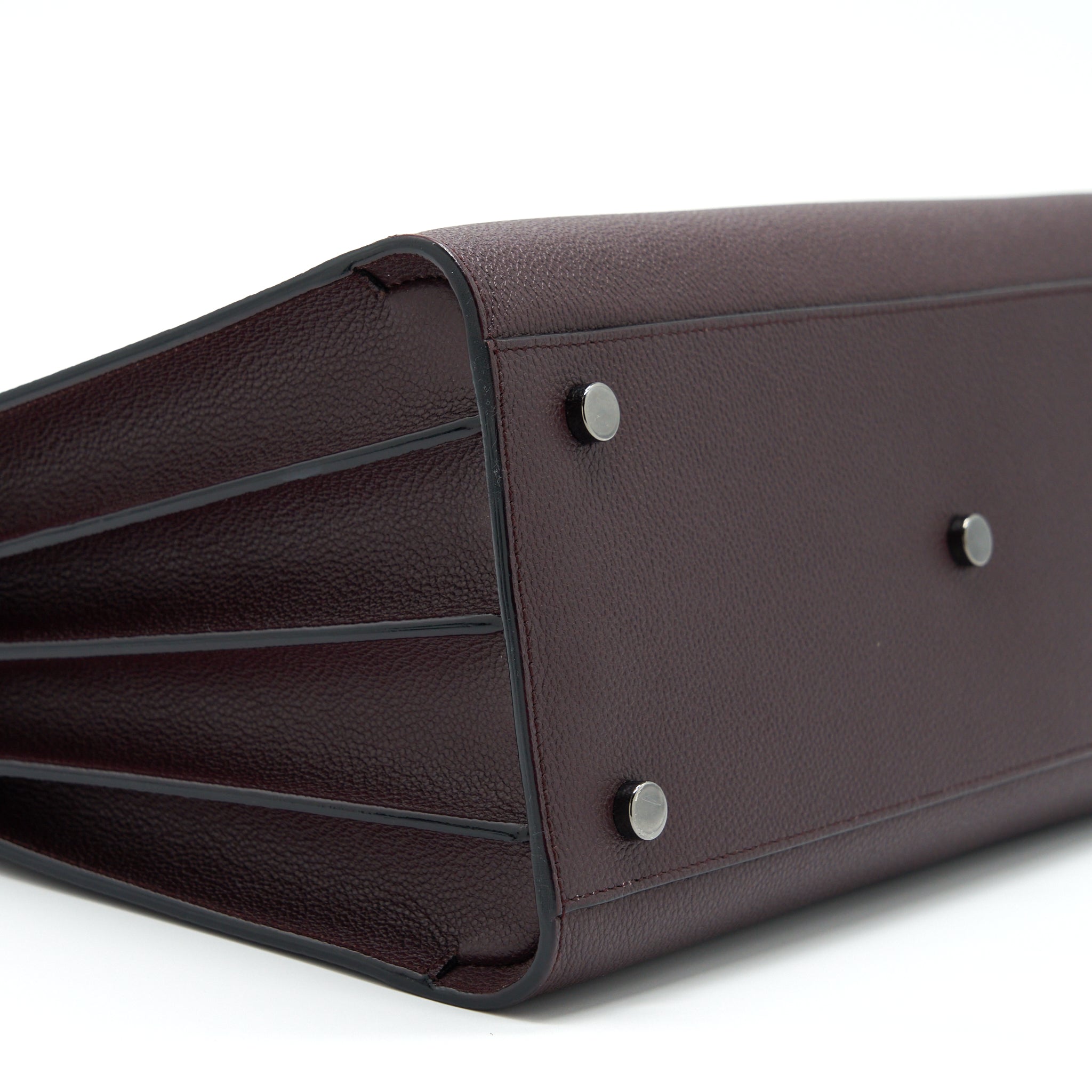 SAINT LAURENT/ YSL SAC DE JOUR CALFSKIN BURGUNDY BLACK HARDWARE
