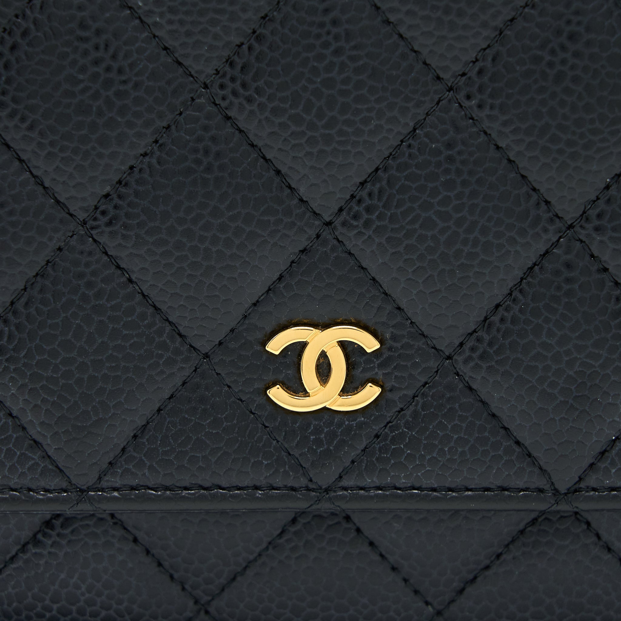 CHANEL CLASSIC WALLET ON CHAIN CAVIAR BLACK GHW