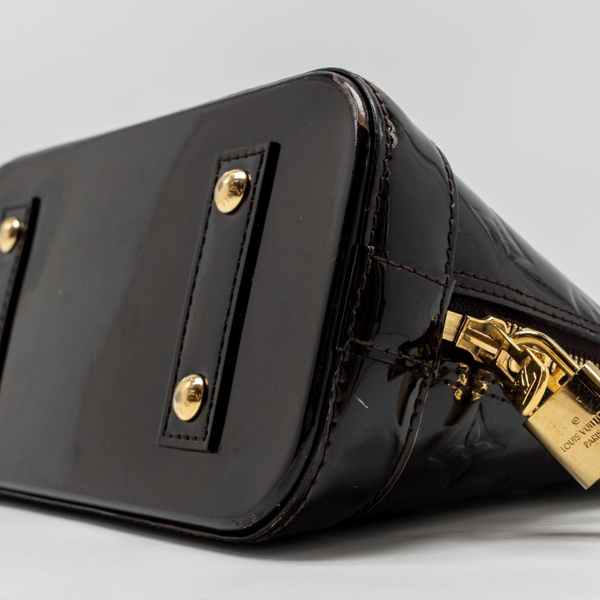 LOUIS VUITTON ALMA BB MONOGRAM PATENT AMATANTE GHW