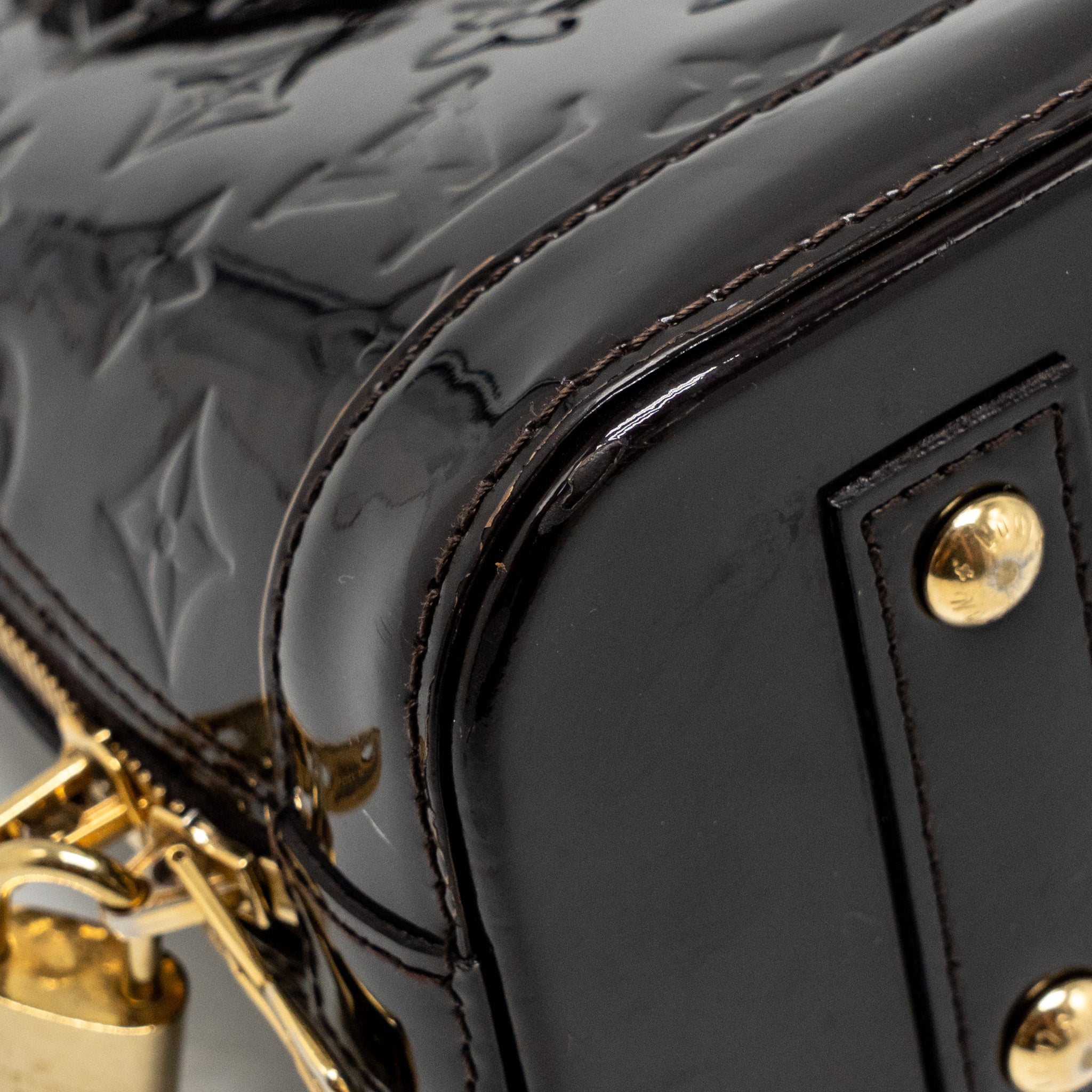 LOUIS VUITTON ALMA BB MONOGRAM PATENT AMATANTE GHW