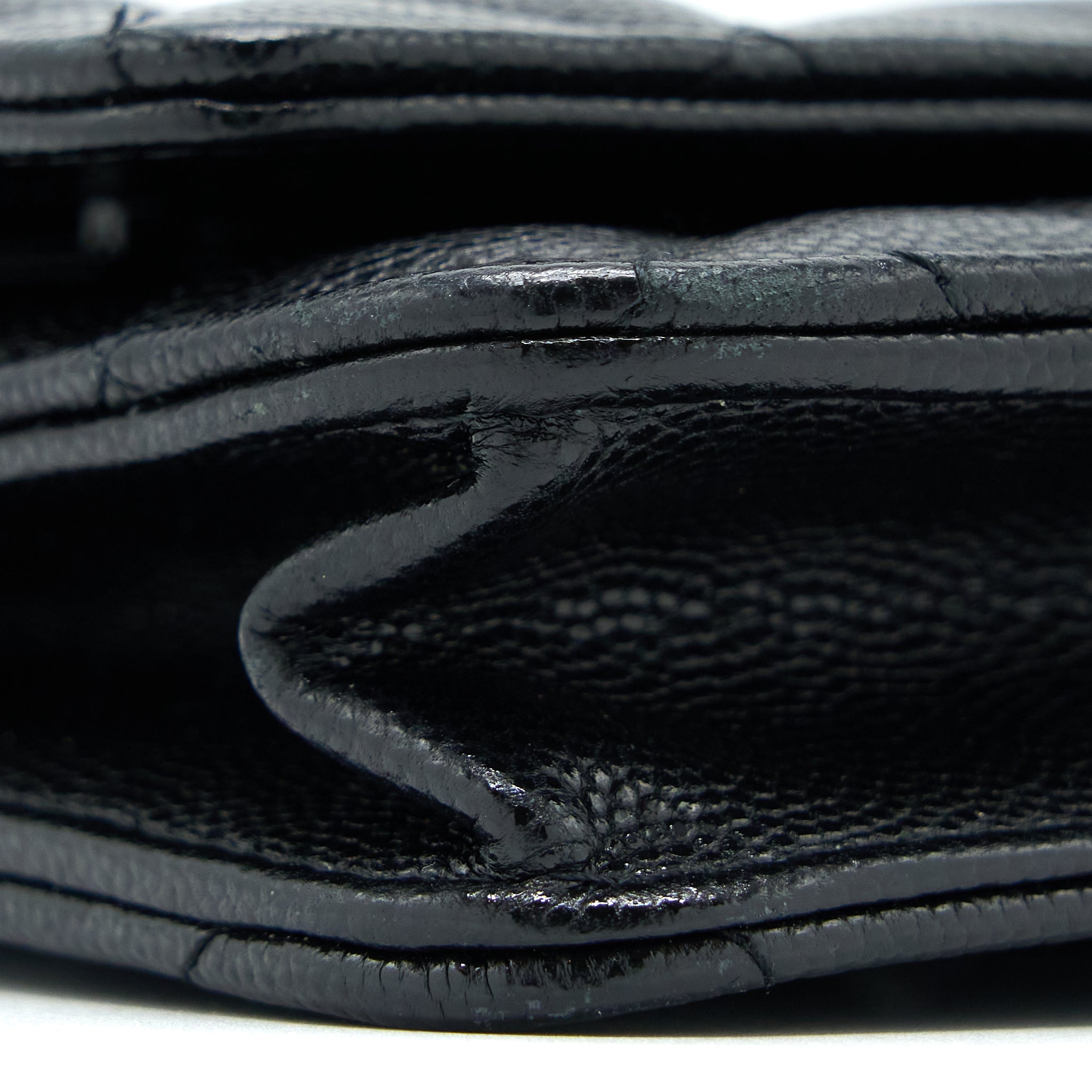 CHANEL QUILTED WALLET ON CHAIN CAVIAR SO BLACK
