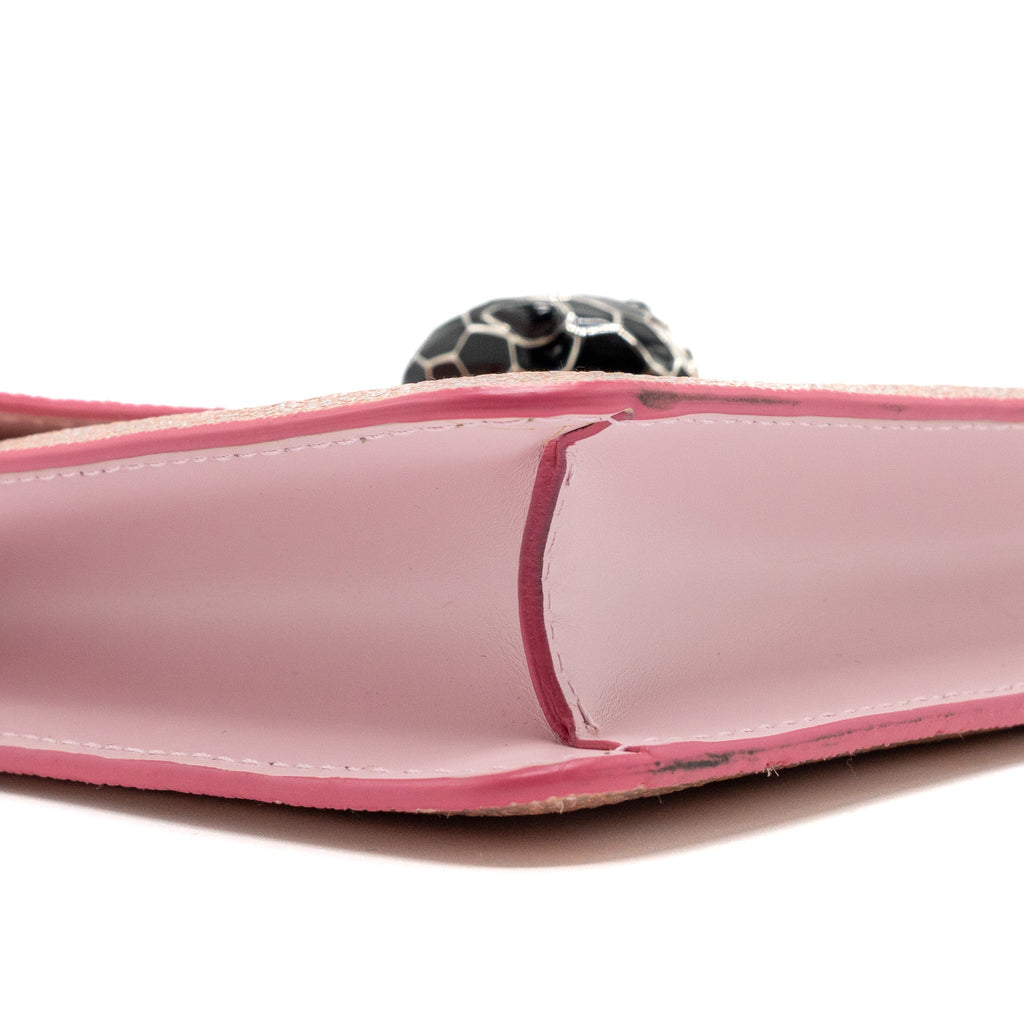 BVLGARI SERPENTI FOREVER BAG ROSA DI FRANCIA CRYSTAL GALUCHAT SHW