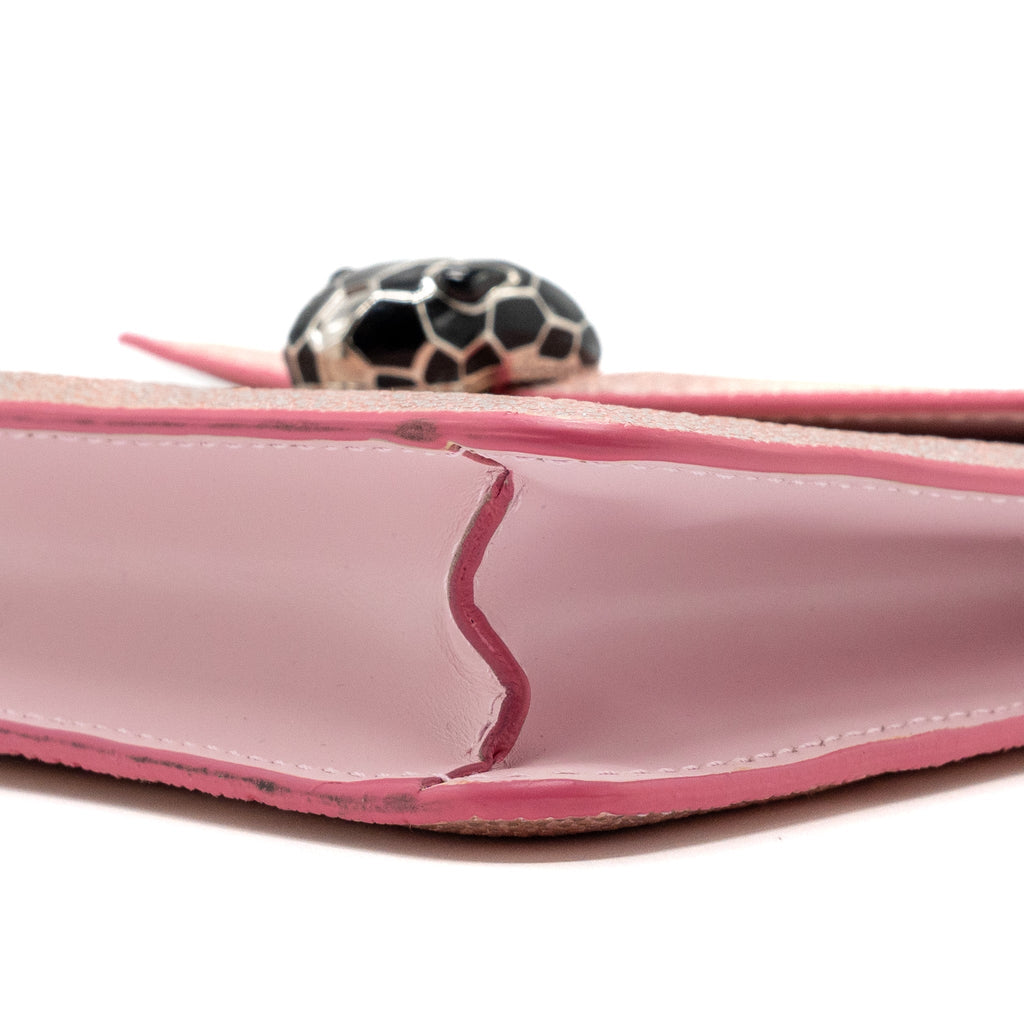 BVLGARI SERPENTI FOREVER BAG ROSA DI FRANCIA CRYSTAL GALUCHAT SHW