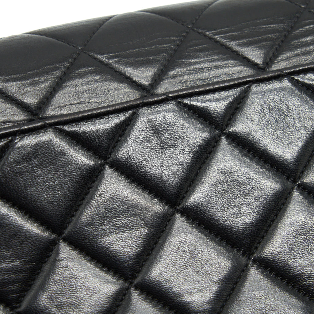 CHANEL VINTAGE MEDIUM DIANA FLAP BAG LAMBSKIN BLACK GHW