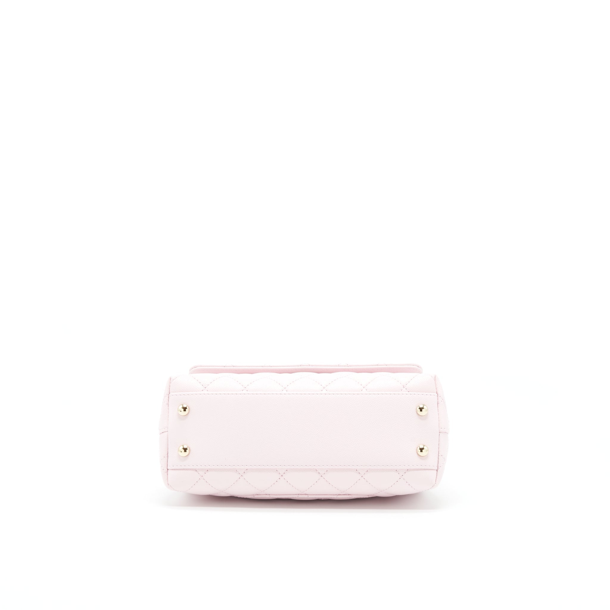 CHANEL 22P SMALL COCO HANDLE CAVIAR LIGHT PINK LGHW (MICROCHIP)