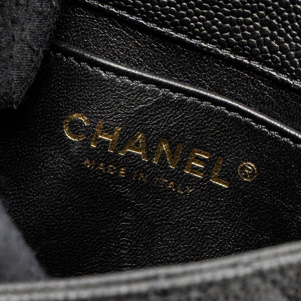 CHANEL 23P MINI COCO LOVE FLAP BAG CAVIAR BLACK BRUSHED GHW(MICROCHIP)