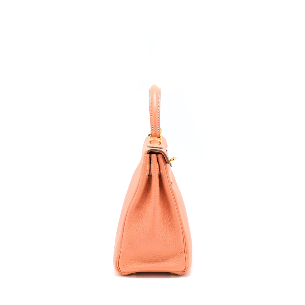HERMES KELLY 28 CLEMENCE 5L CREVETTE GHW