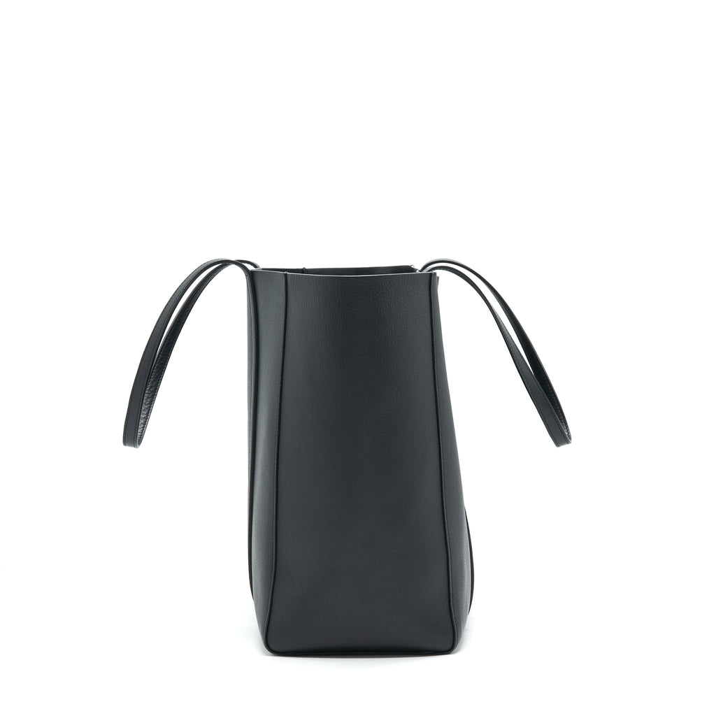 BALENCIAGA LEATHER SHOPPING TOTE BAG BLACK