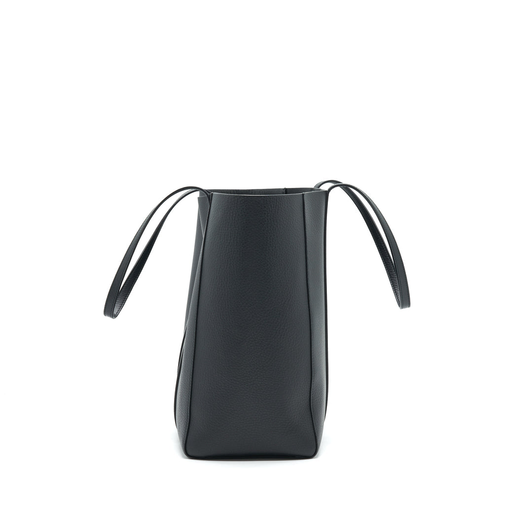 BALENCIAGA LEATHER SHOPPING TOTE BAG BLACK