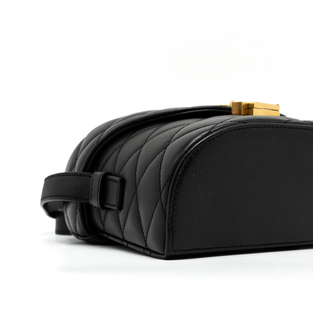 SAINT LAURENT JUNE BOX BAG LAMBSKIN BLACK GHW