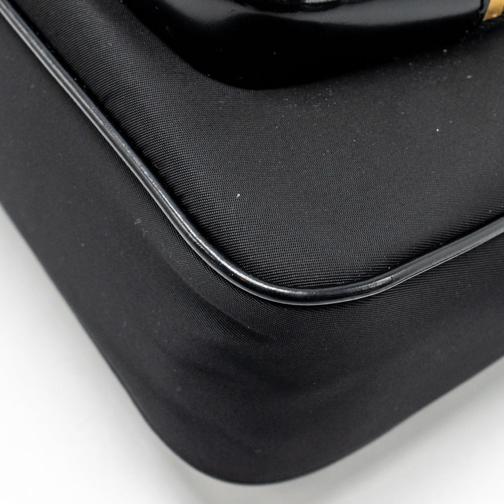 PRADA RE-NYLON MINI BAG NYLON/ CALFSKIN BLACK GHW