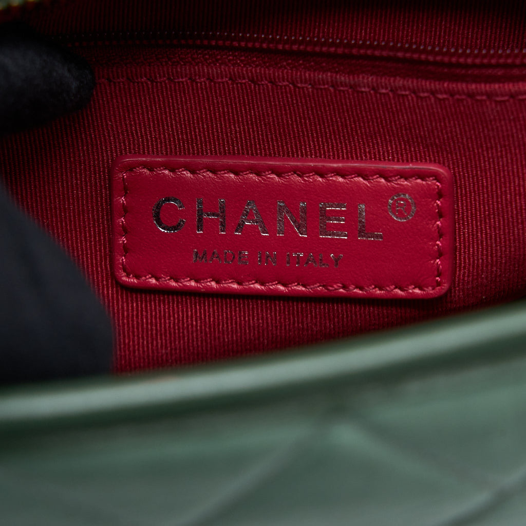 CHANEL SMALL GABRIELLE HOBO BAG AGED CALFSKIN GREEN MULTICOLOUR WITH MULTICOLOUR HARDWARE