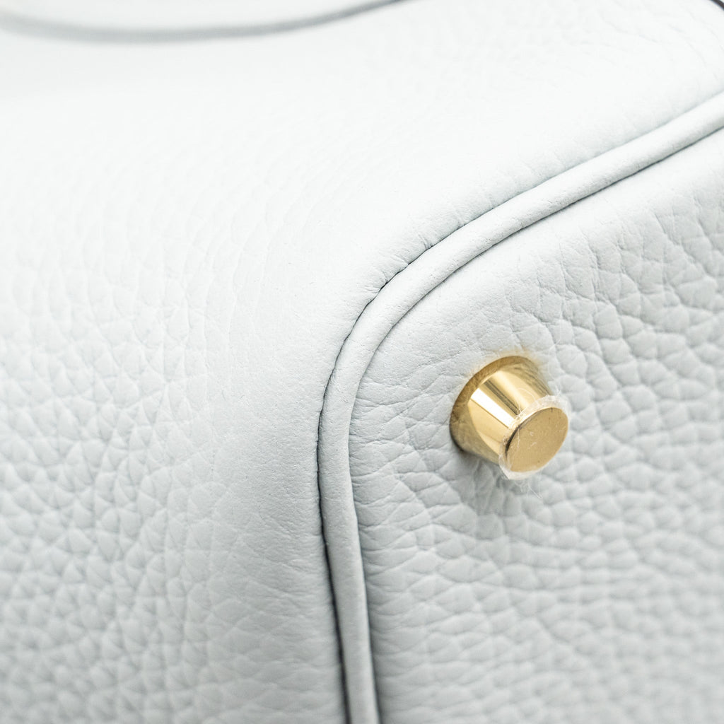 HERMES PICOTIN 18 LOCK BAG CLEMENCE BLEU PALE GHW