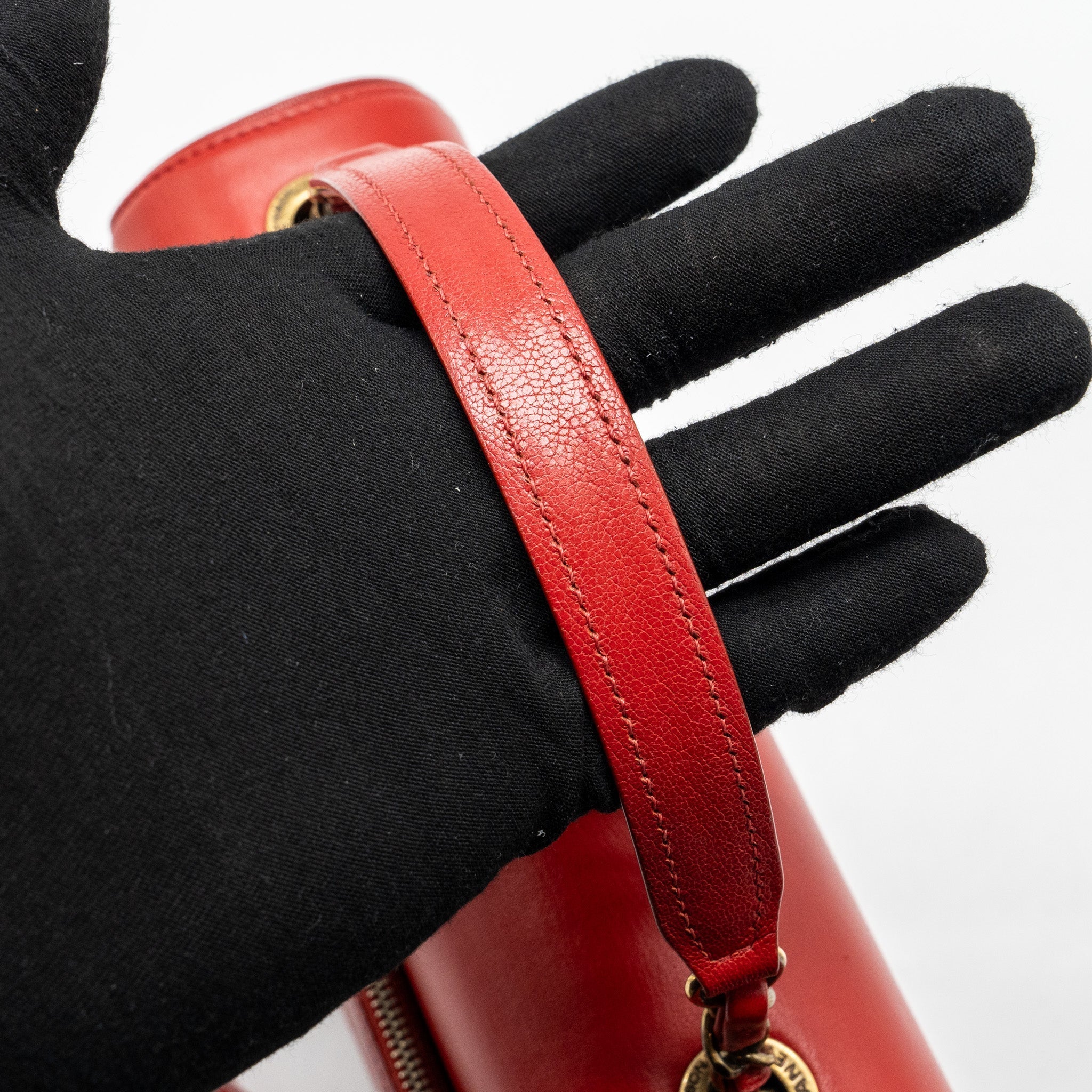 CHANEL MEDIUM COCO CURVE FLAP BAG CALFSKIN RED GHW