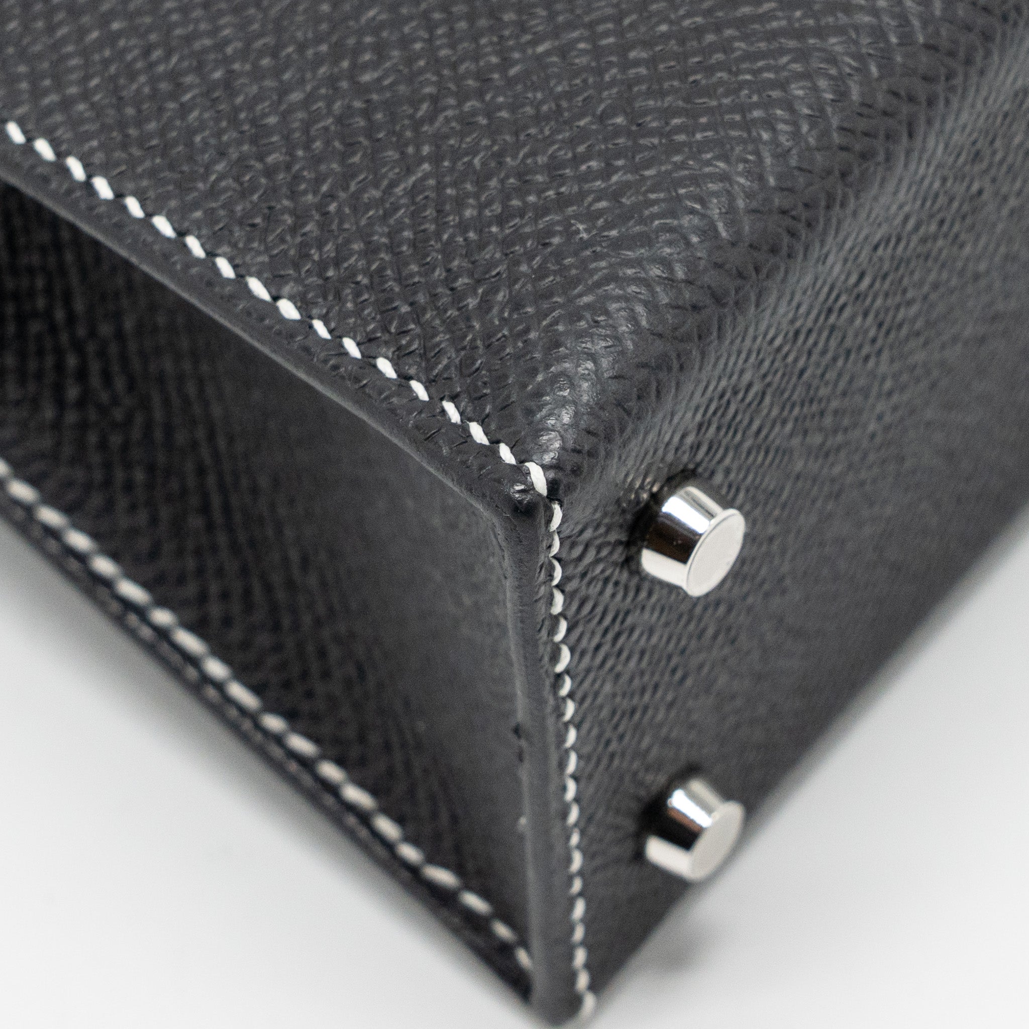 HERMES MINI KELLY II SPECIAL ORDER EPSOM BLACK/LIME SHW