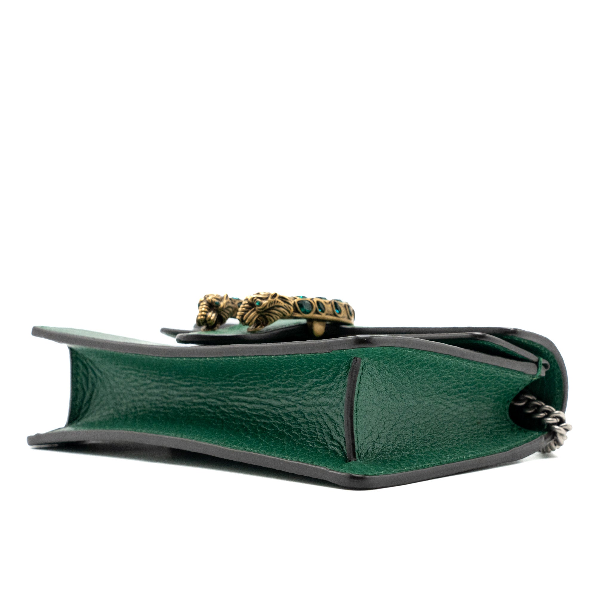 GUCCI DIONYSUS SUPER MINI CALFSKIN GREEN BRUSHED GHW