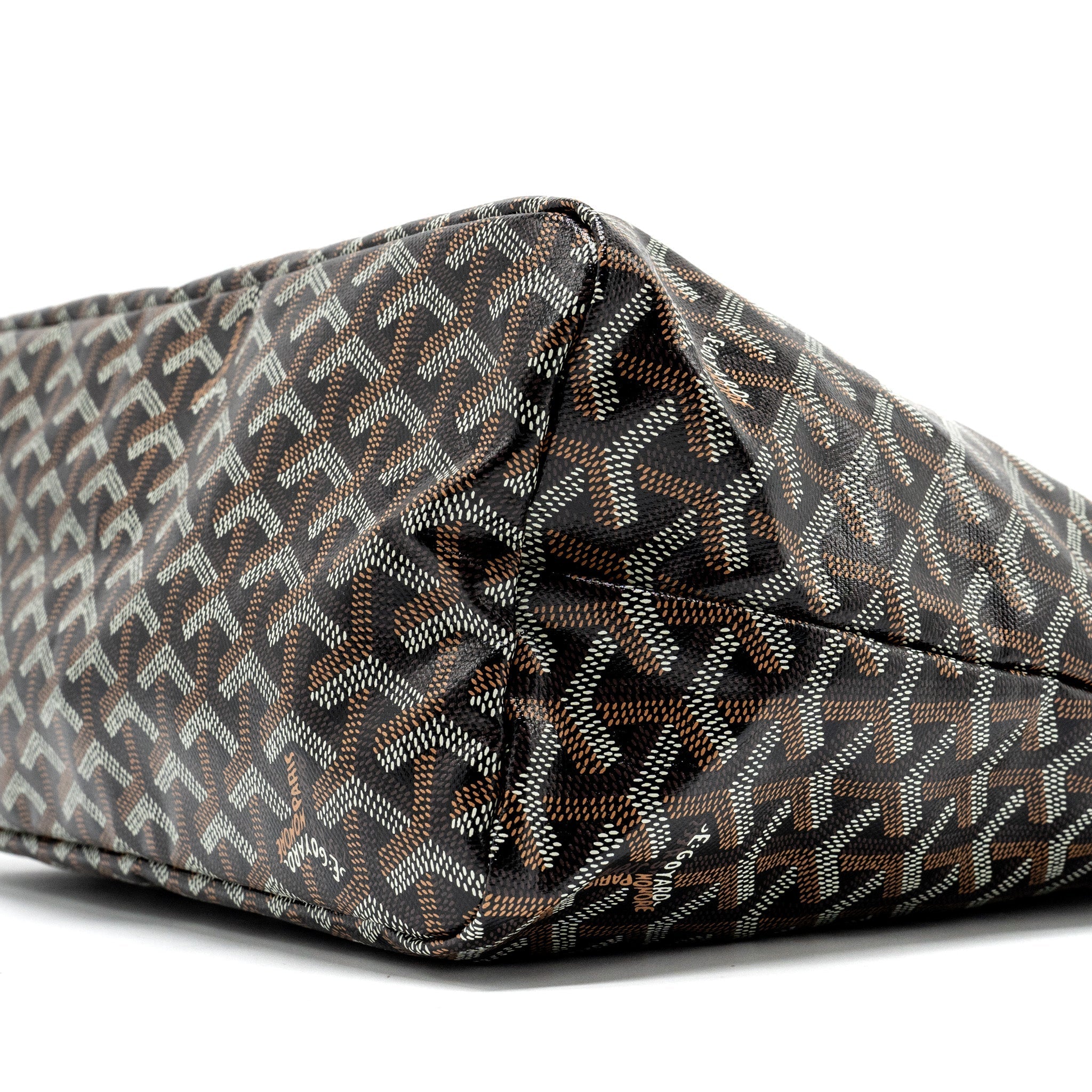 GOYARD BOHEME HOBO BAG GOYARDLINE CANVAS BLACK SHW