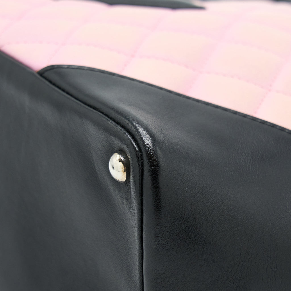 CHANEL VINTAGE CAMNON TOTE PINK/BLACK SHW
