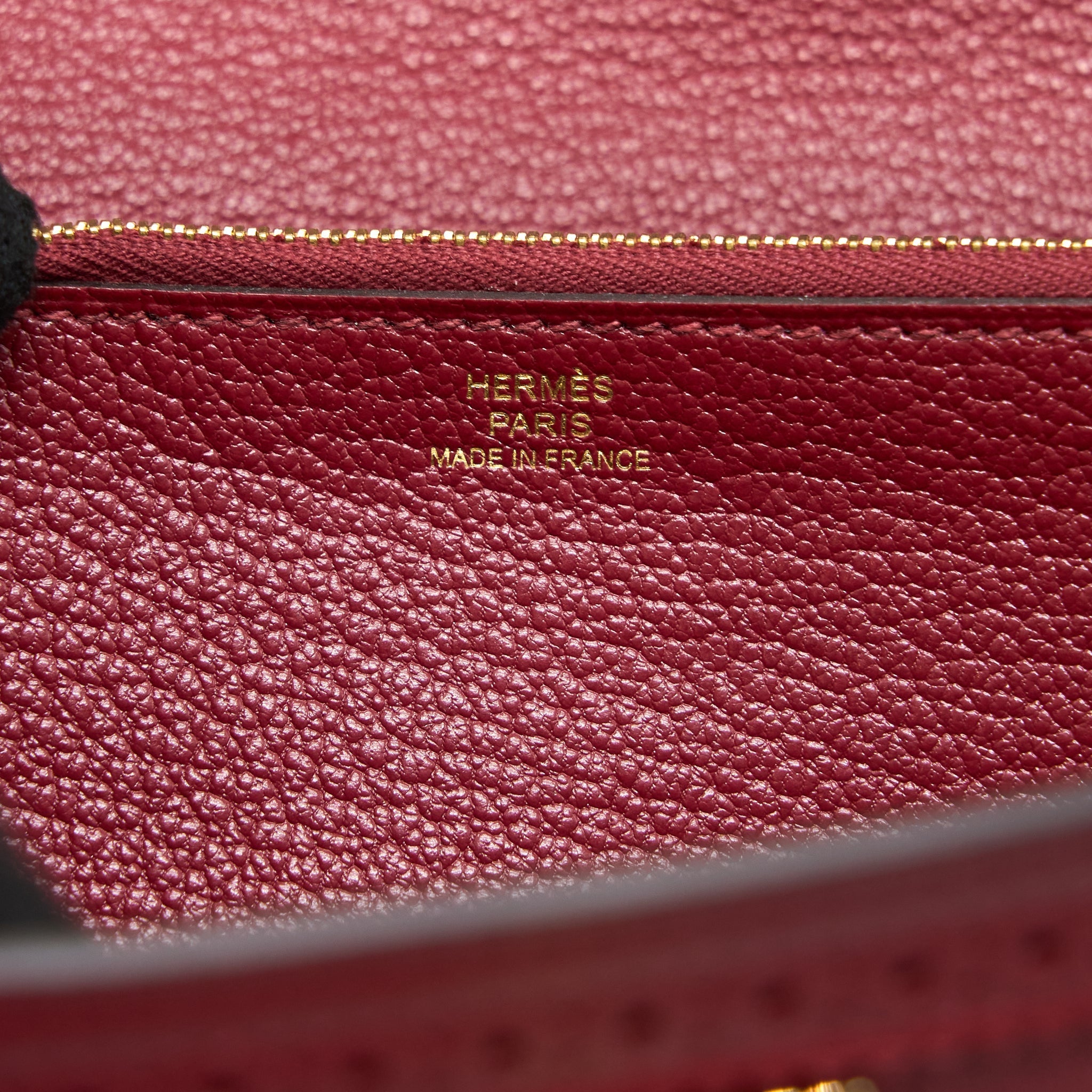 HERMES KELLY CLASSIC GHILLIES WALLET SWIFT K1 ROUGE GRENAT GHW