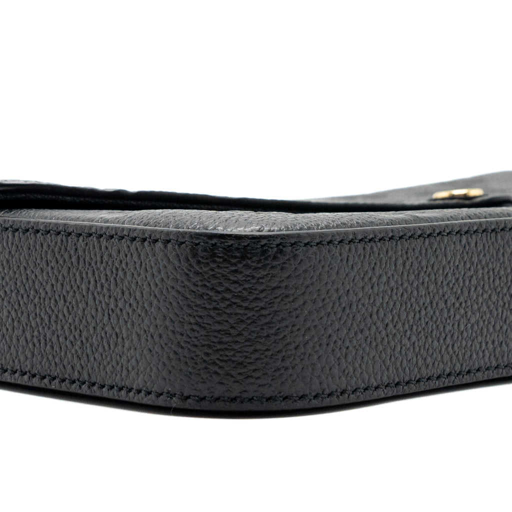 LOUIS VUITTON FELICIE POCHETTE MONOGRAM EMPREINTE BLACK GHW(NEW VERSION)