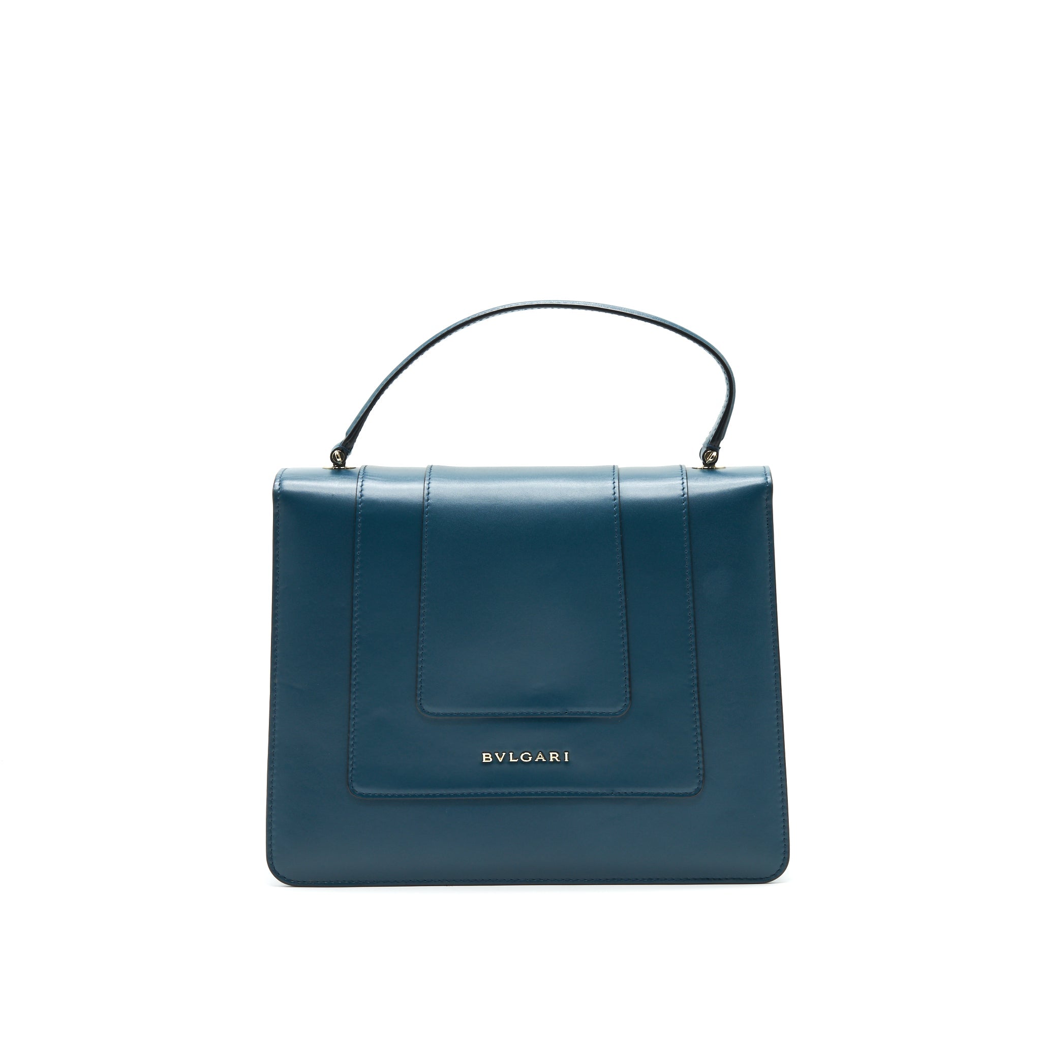 BVLGARI SERPENTI FOREVER TOP HANDLE BAG DARK GREEN