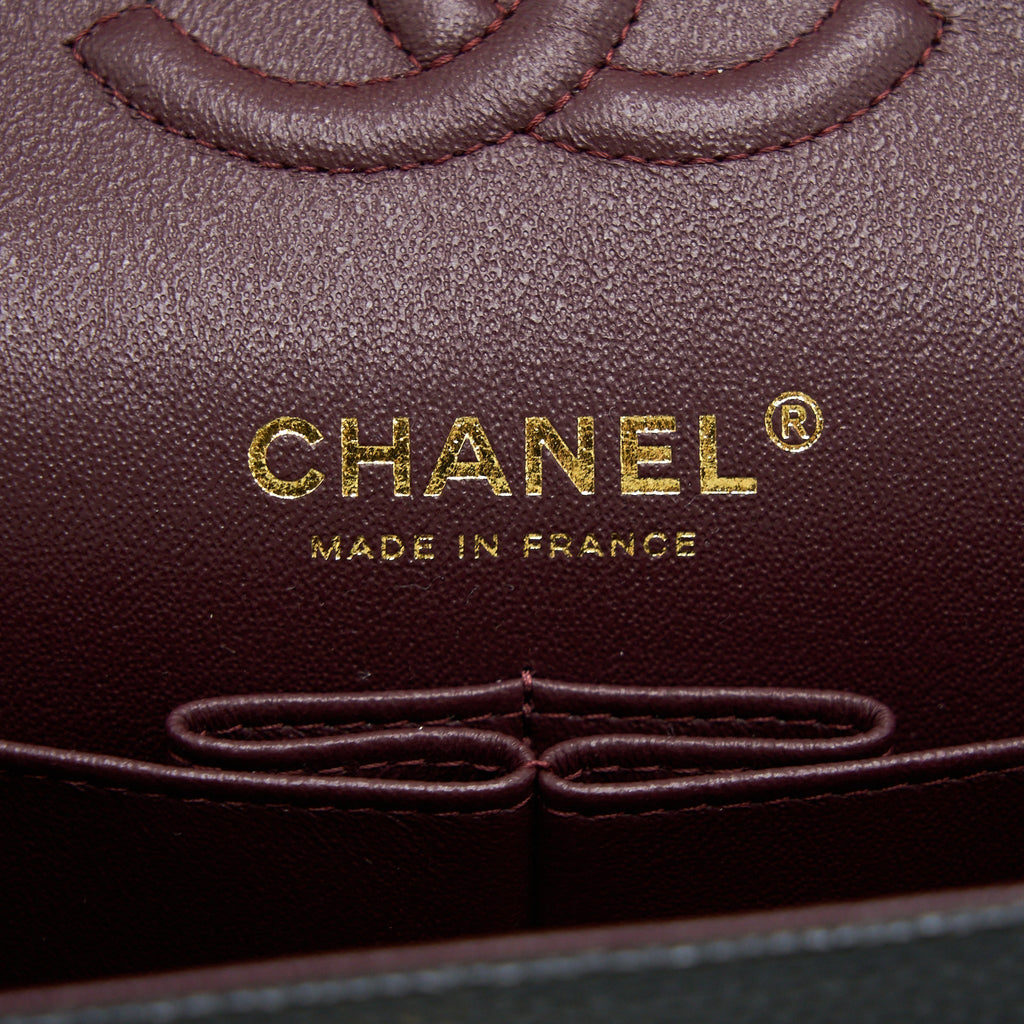 CHANEL SMALL CLASSIC DOUBLE FLAP BAG CAVIAR BLACK GHW (MICROCHIP)
