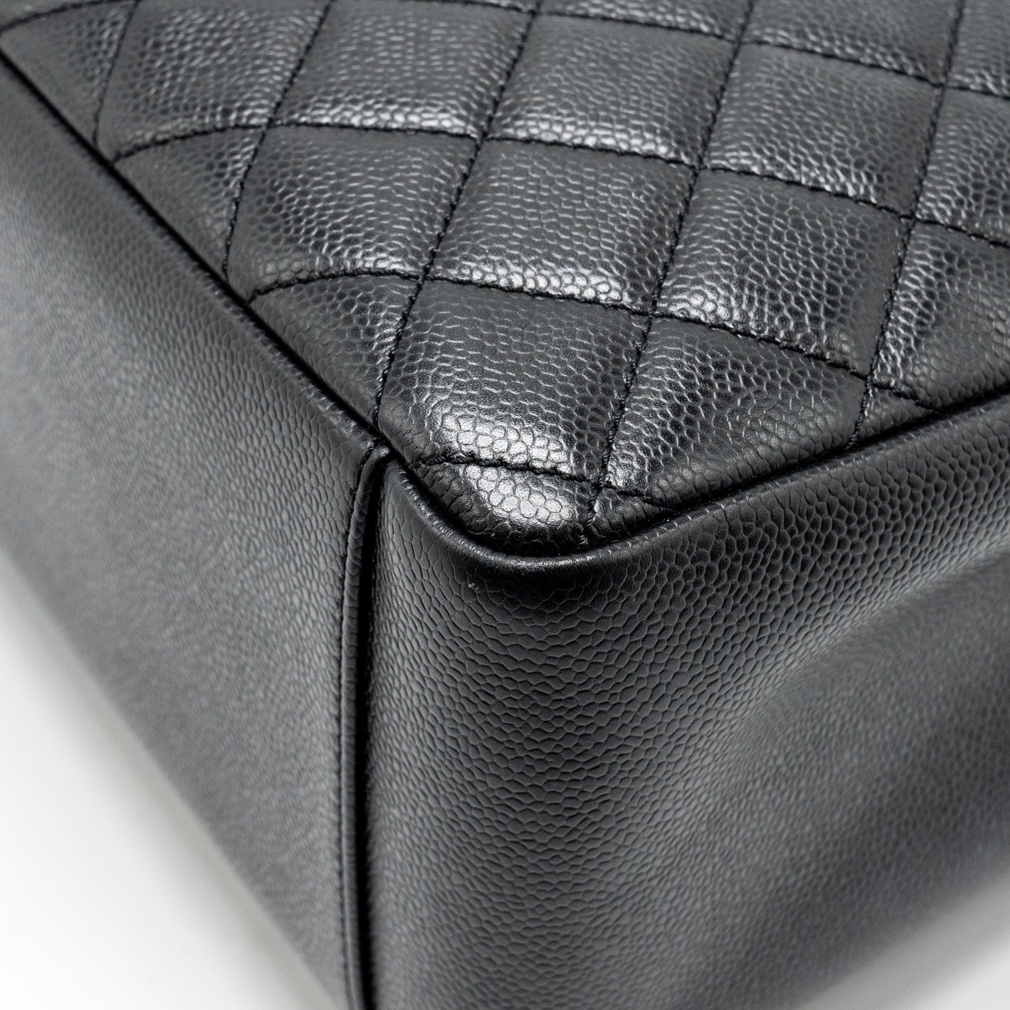 CHANEL GRAND SHOPPING TOTE BAG CAVIAR BLACK SHW